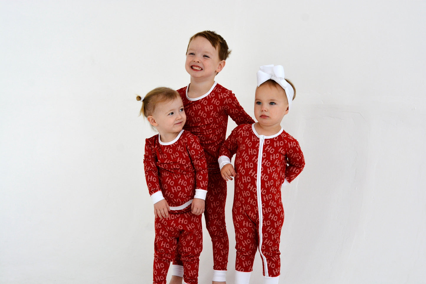 Ho Ho Ho Kids Bamboo Pajamas | Holiday Zippy & Two-Piece Set