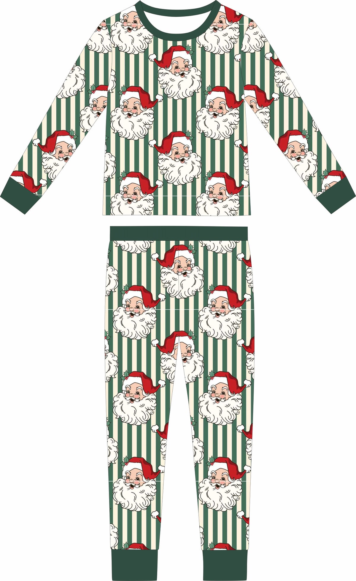 Classic Claus | Bamboo Baby & Toddler Pajamas | Zippy & Long-Sleeve Two Piece