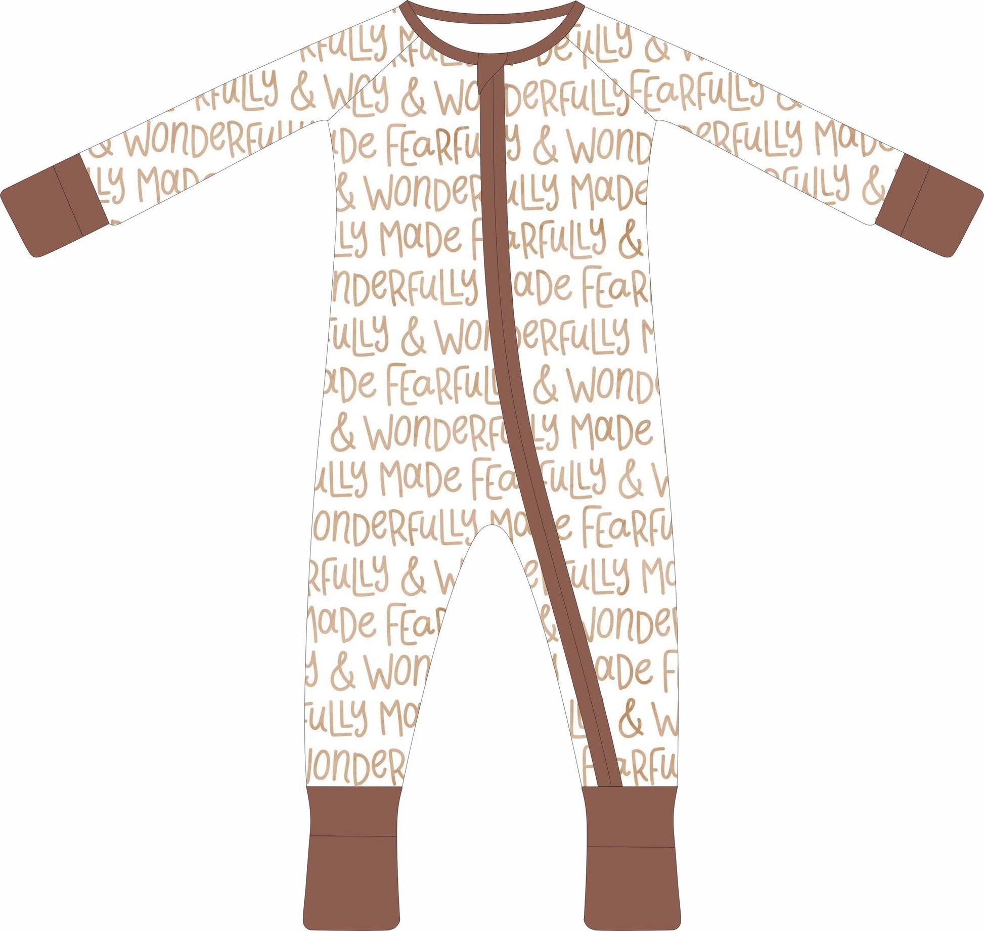 Little Blessings bamboo zippy pajamas — faith-inspired 95% bamboo infant sleepwear with fold-over cuffs | AddieGrey & Co